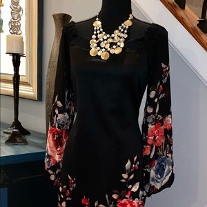 Venus off shoulder chiffon sleeve dress